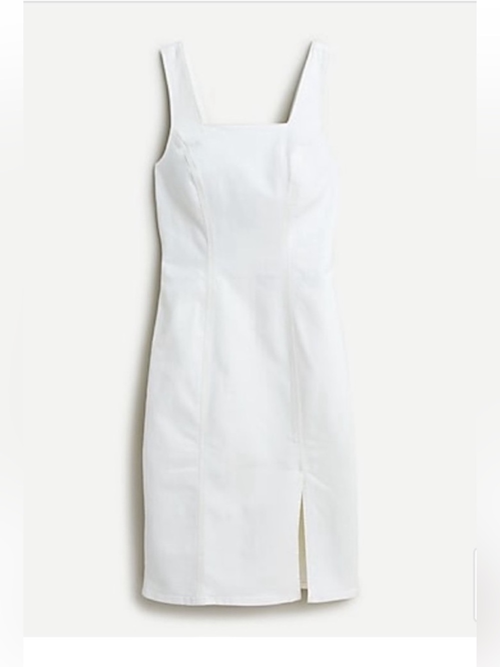 J. Crew Denim Re-Imagined White Square-Neck Sheath Dress